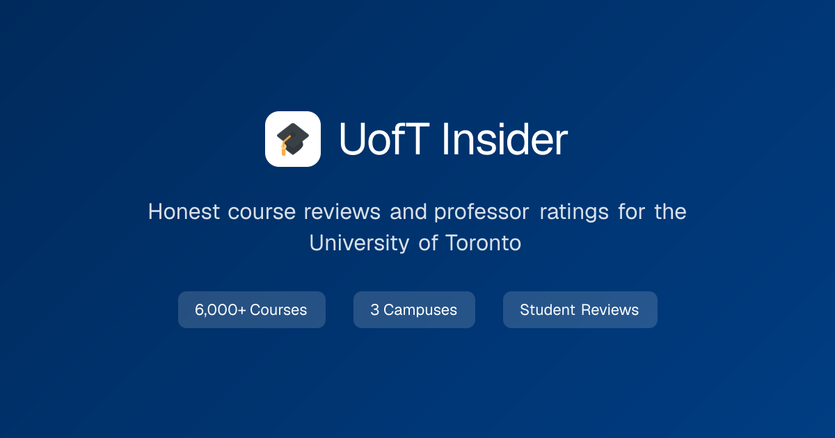 UofT Insider | Course Reviews & Ratings